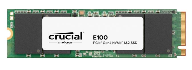 Crucial E100 480GB Gen4 NVMe SSD 4700/2500 MB/s R/W 60TBW 350K/460K IOPS 1.5M hrs MTTF M.2