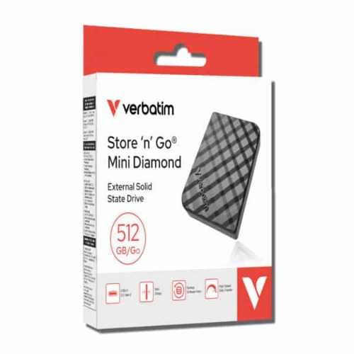 ASUS Verbatim 32024 Store’n’Go Mini Diamond SSD USB-C 512GB