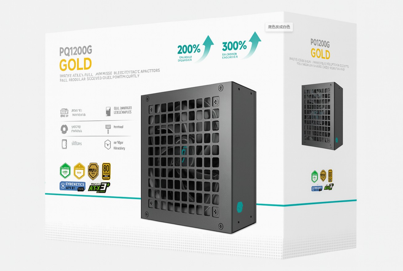 DeepCool PQ1200G 1200W Gamer Storm 80+ Gold/Cybenetics Fully Modular ATX Power Supply 120m