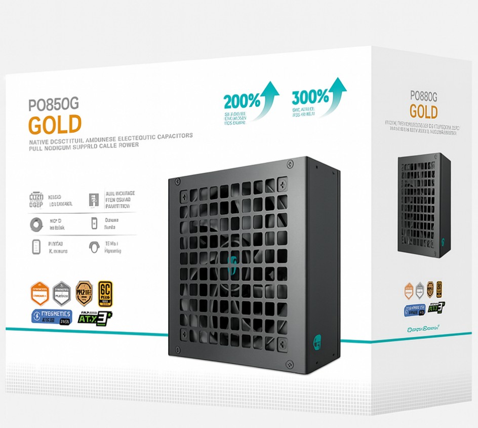 DeepCool PQ850G 850W Gamer Storm 80+ Gold/Cybenetics Fully Modular ATX Power Supply 120mm