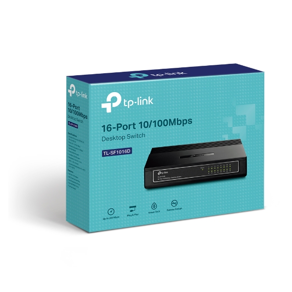 TP-Link TL-SF1016D 16-Port 10/100Mbps Desktop Switch or wall-mounting desig