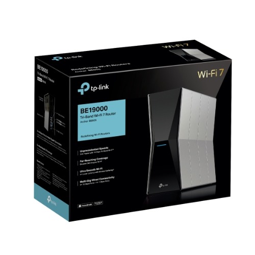 TP-Link Archer BE805 BE19000 Tri-Band Wi-Fi 7 Router (WIFI7) 1376 Mbps at 2.4 GHz + 5760 M
