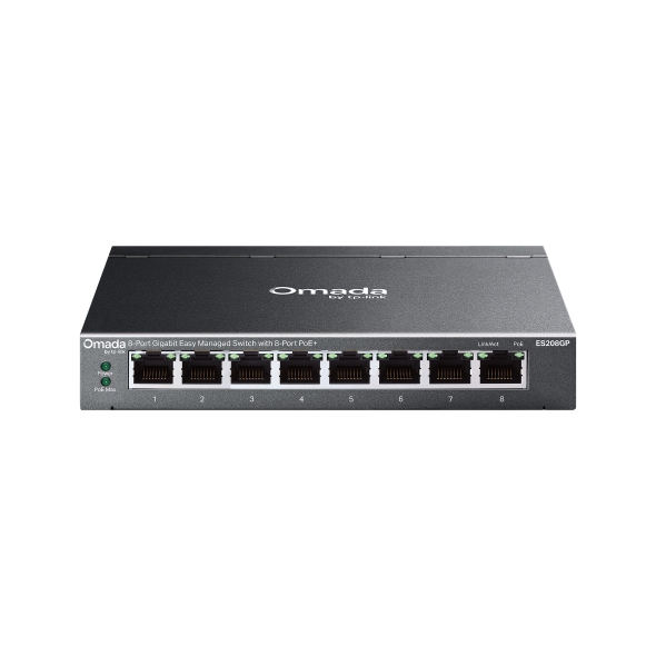 TP-Link ES208GP Omada 8-Port Gigabit Easy Managed Switch with 8-Port PoE+