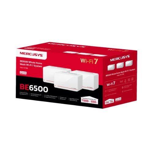 TP-Link Mercusys Halo H37BE(3-pack) BE6500 Whole Home Mesh Wi-Fi 7 System