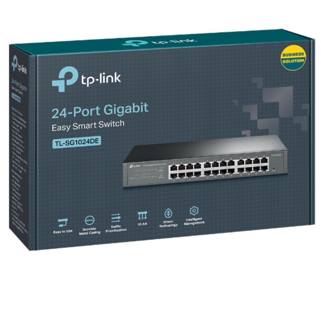 TP-Link TL-SG1024DE 24-Port Gigabit Desktop/Rackmount Easy Smart Switch energy-efficient L