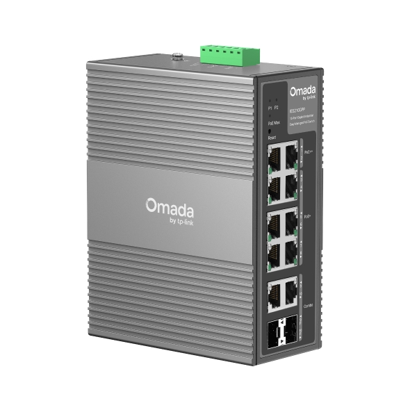 TP-Link IES210GPP Omada 10-Port Gigabit Industrial Easy Managed Switch with 6-Port PoE+ an