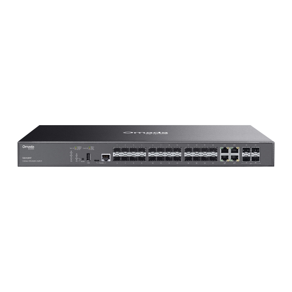 TP-Link SG5428XF Omada Campus 24-Port SFP Stackable Lite L3 Managed Switch with 4× 10G Slo