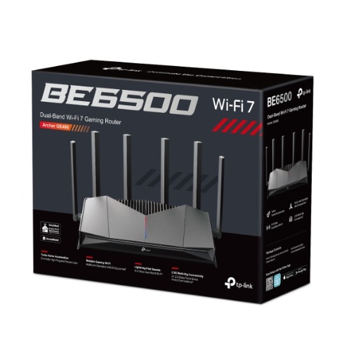 TP-Link Archer GE400 BE6500 Dual-Band Wi-Fi 7 Gaming Router (WIFI7) 688 Mbps at 2.4 GHz +
