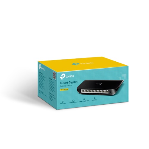 TP-Link TL-SG1008D 8-Port Gigabit Unmanaged Switch Desktop Wall-Mounting Plastic Case Fanl
