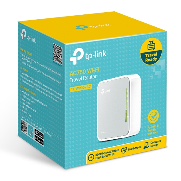 TP-Link TL-WR902AC AC750 Dual Band Wireless Travel Router