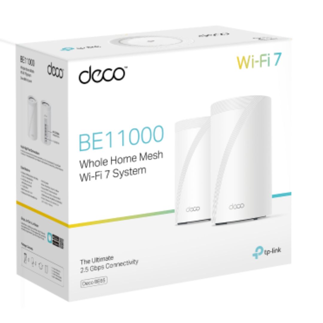 TP-Link Deco BE65(2-pack) BE11000 Whole Home Mesh Wi-Fi 7 System