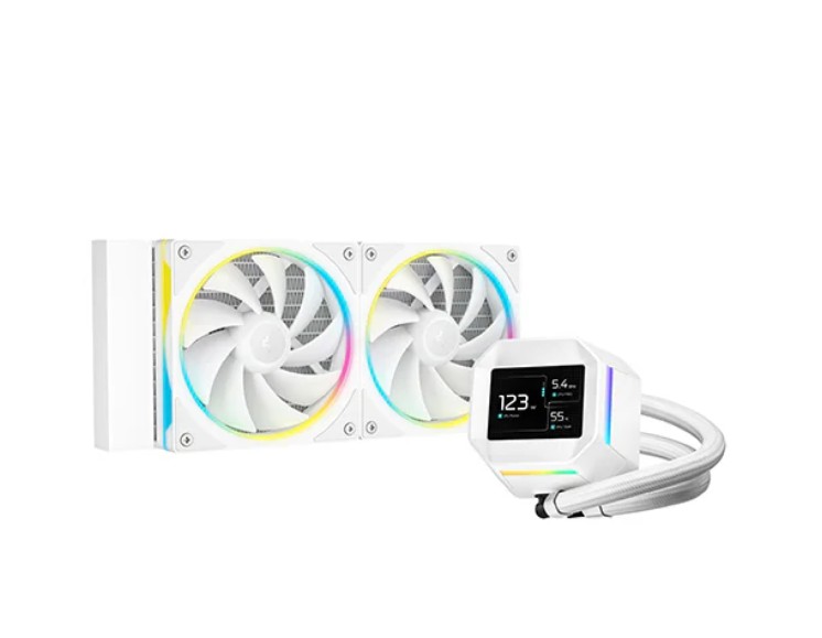 DeepCool LM240 WH ARGB Liquid Cooler With Mini LCD Screen IntelLGA1851/1700/1200/1151/1150