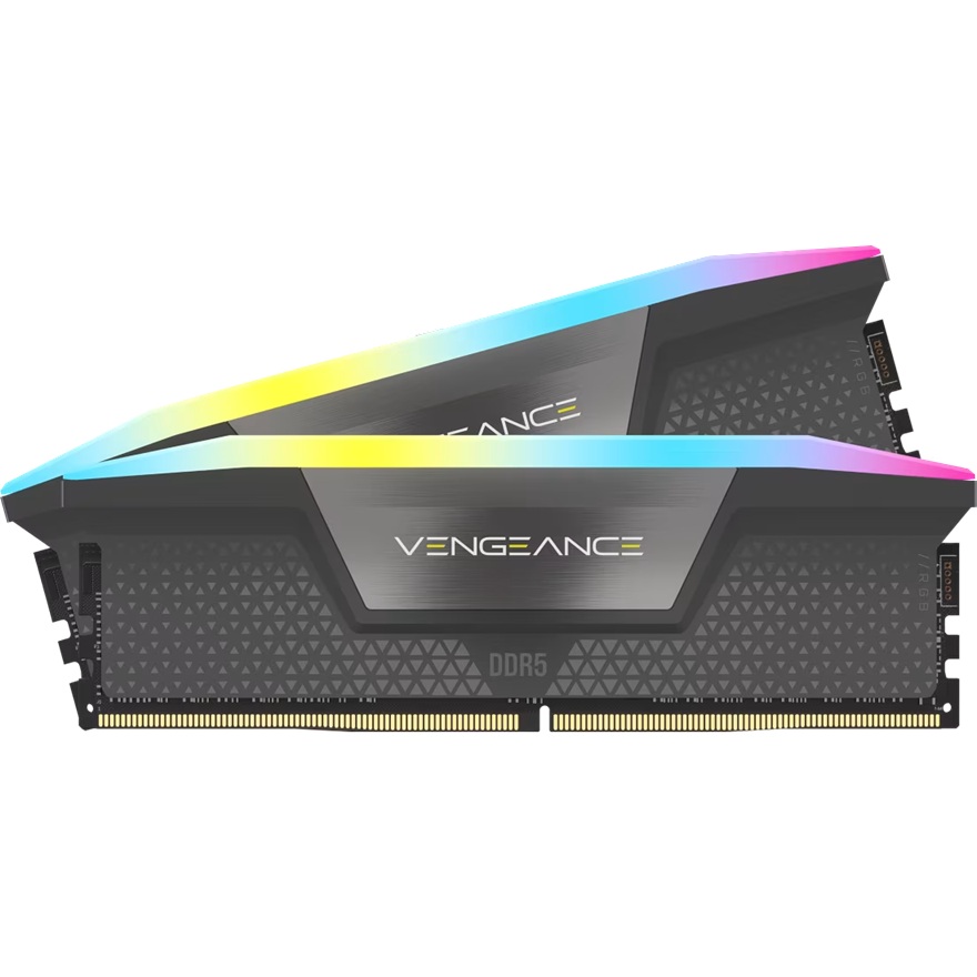 Corsair Vengeance RGB 32GB (2x16GB) DDR5 DRAM Up To 6000MT/s CL38 Memory Kit — Grey