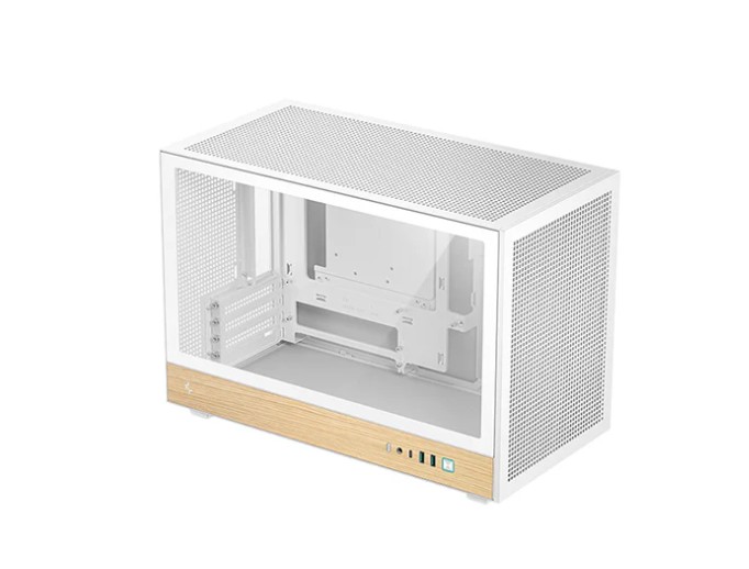 DeepCool CH260 Wood White High Airflow Compact Micro-ATX Wood Grain Case.USB3.0×2、Gen2