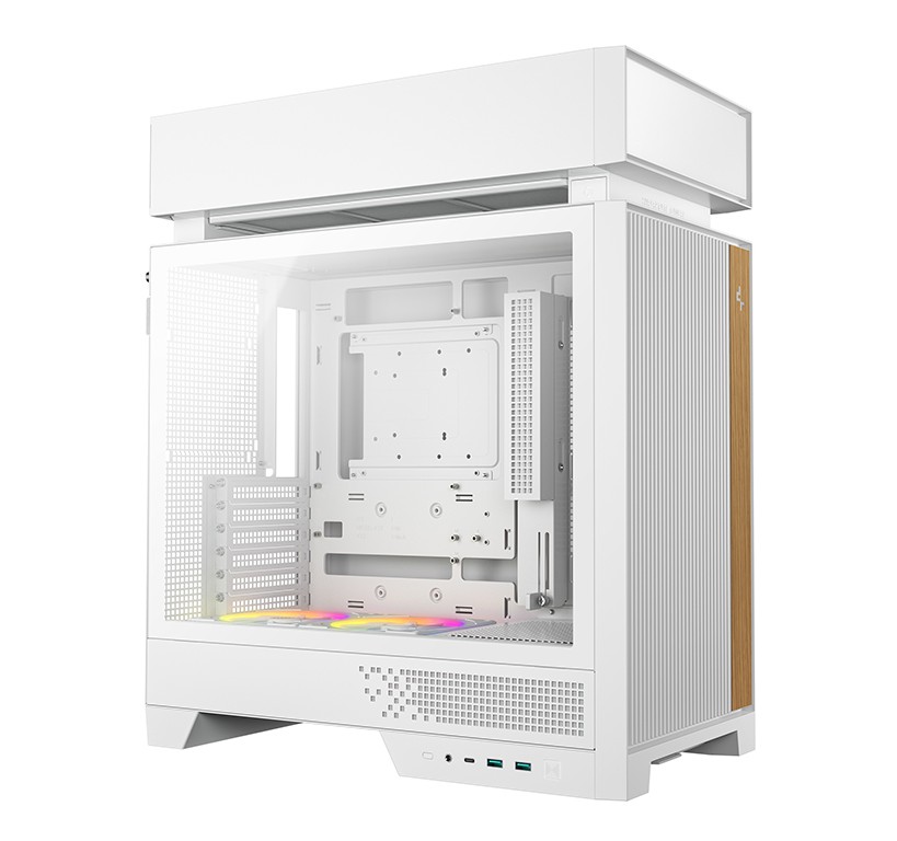 DeepCool CL660 White Innovative Compartmentalized Optimized ATX Case Pre-installed Dual