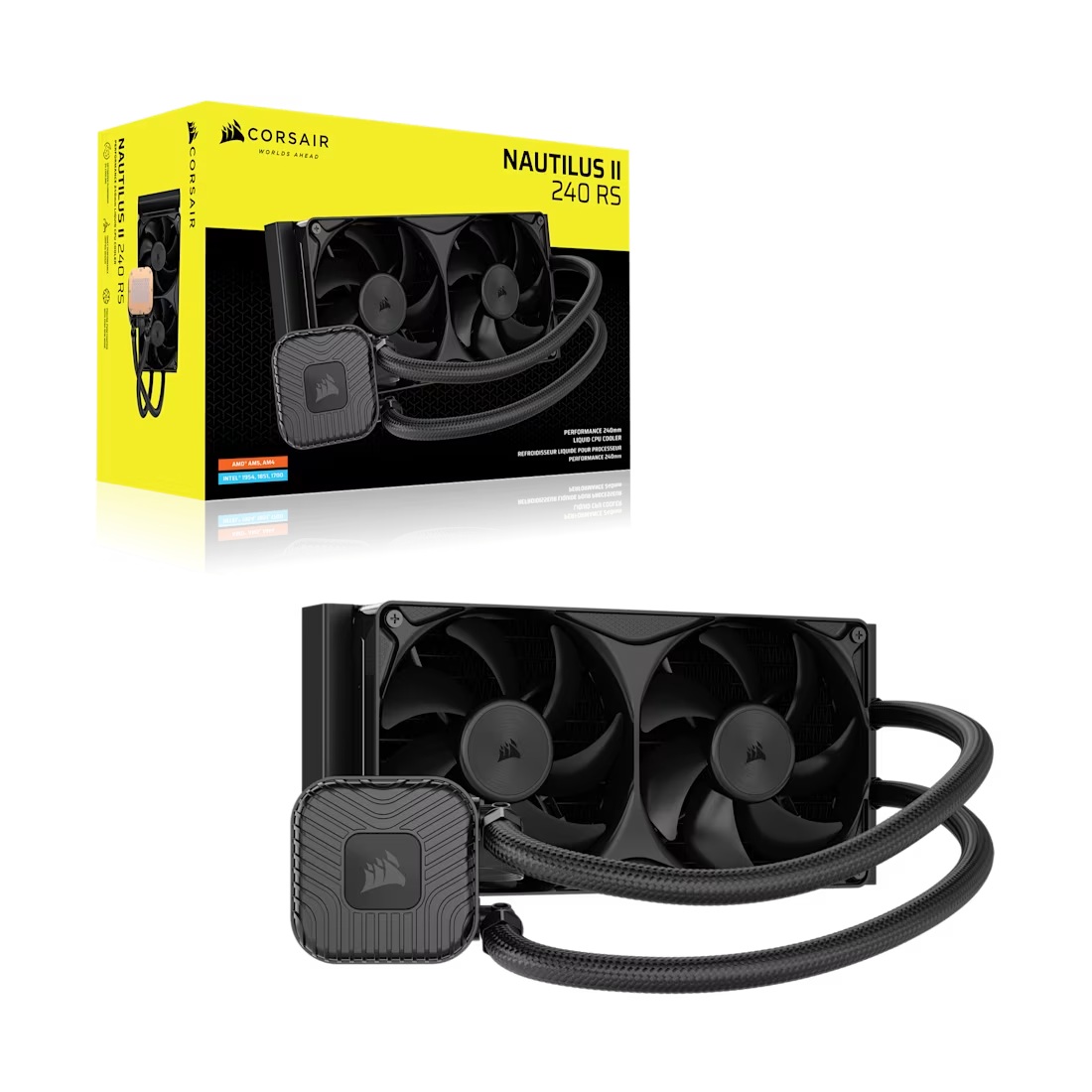 Corsair NAUTILUS II 240 RS Liquid CPU Cooler - Black, 240mm Rad, FlowDrive 2S Pump, 420–21