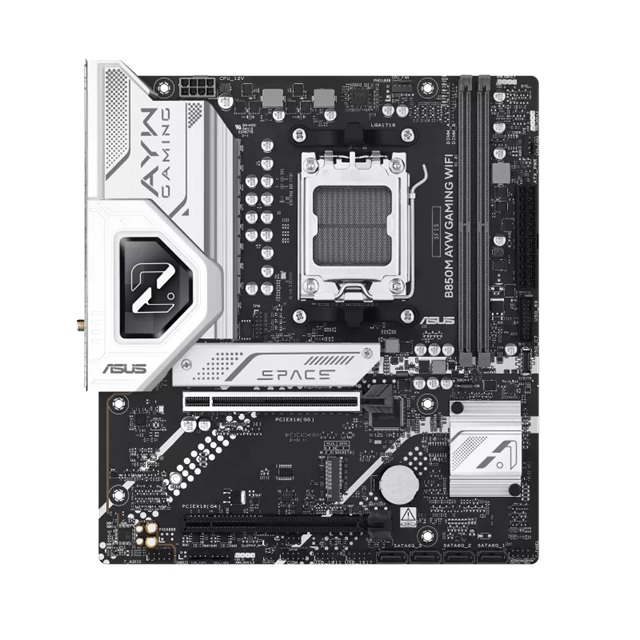 ASUS AMD B850M AYW GAMING WIFI (AM5) Micro-ATX Motherboard, 2DIMM, 128GB DDR5, 8200+MT/s, 