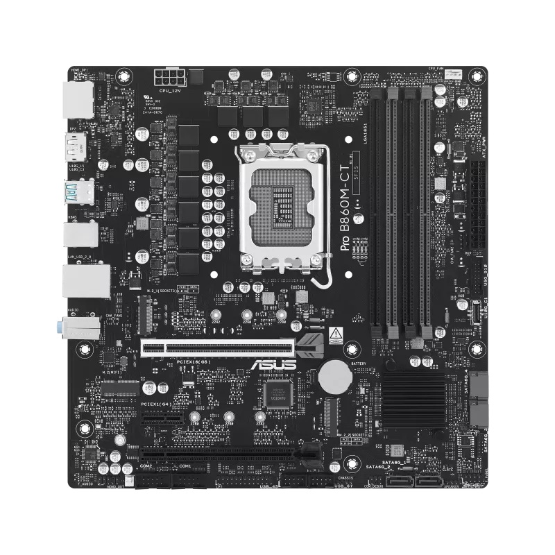 ASUS PRO B860M-CT-CSM-SI, Micro-ATX Motherboard, Intel B860, LGA1851, DDR5 256GB, PCIe 5.0