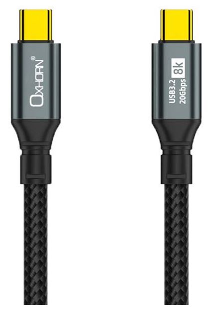 Oxhorn 2m USB-C to USB-C USB 3.2 Gen2 Braided 20Gbps 8K@60Hz 5A 20V 100W PD Fast Charging 