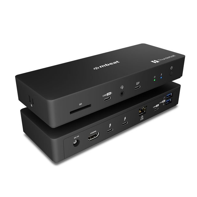 mbeat Thunderbolt™4 / USB4 Docking Station – 40Gbps, Dual 4K/8K, 96W PD, 2.5GbE, HDMI 2.1,