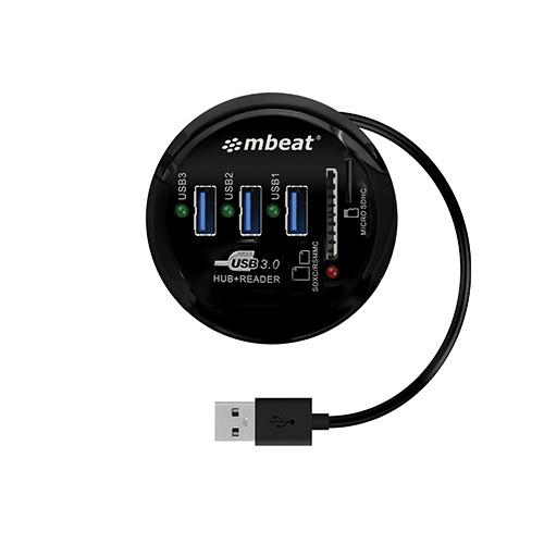 (LS) mbeat® Portable USB 3.0 Hub and Card Reader - USB 3.0/2.0, SDXC/SDHC/ MMC/MMC4.0/ RS-