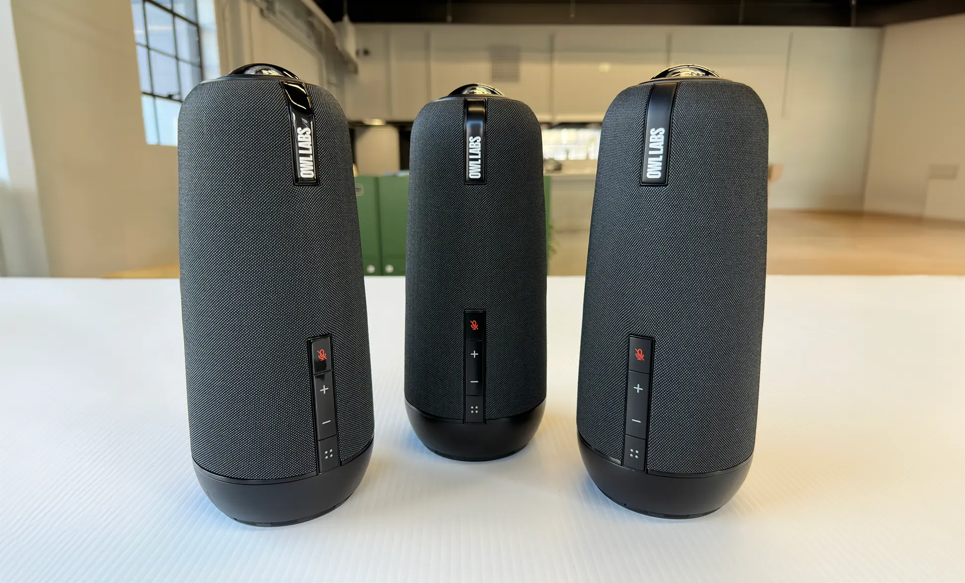 Owl Labs smart devices on table