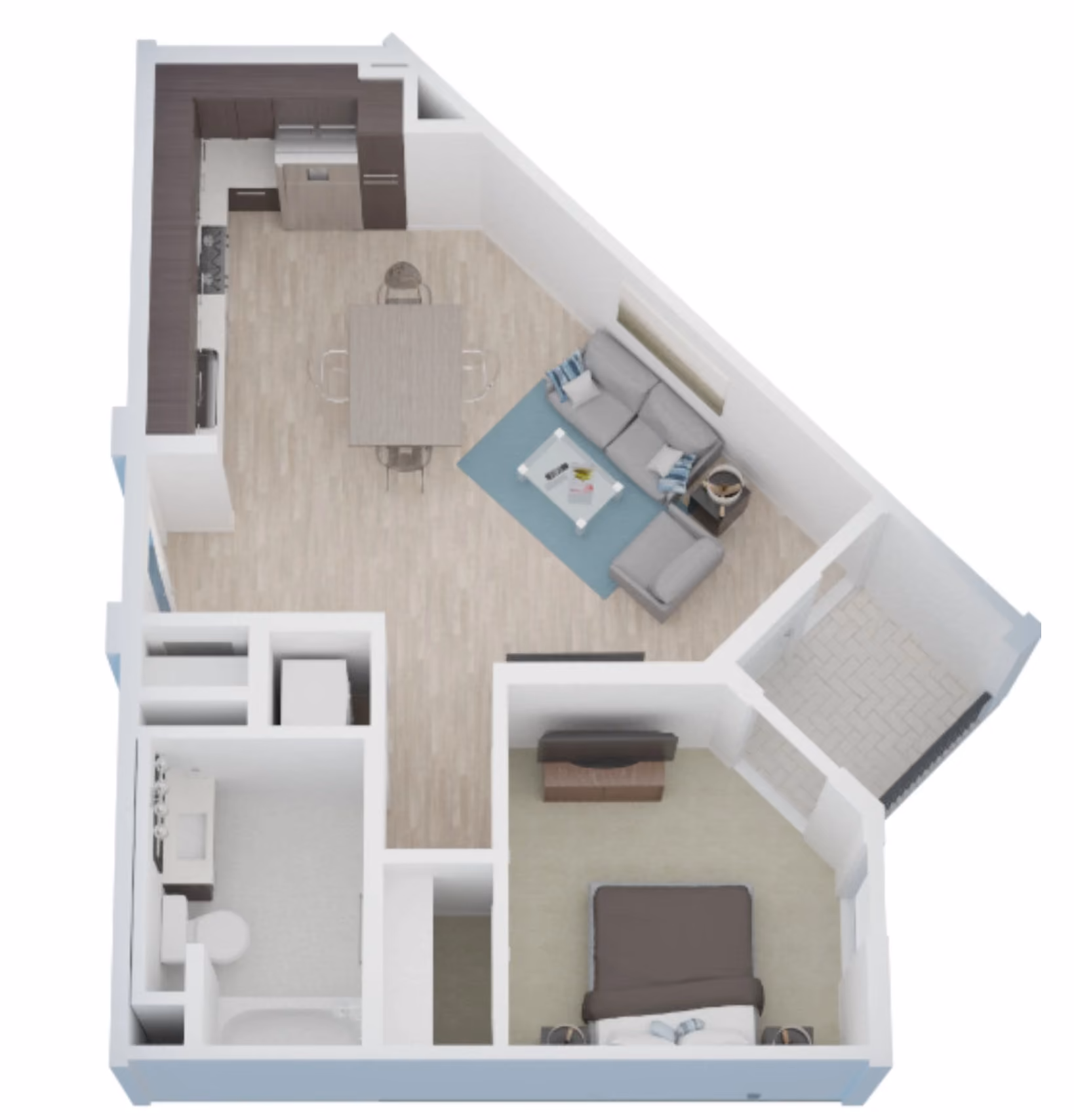1x1 688 (a1) Floor Plan Image 