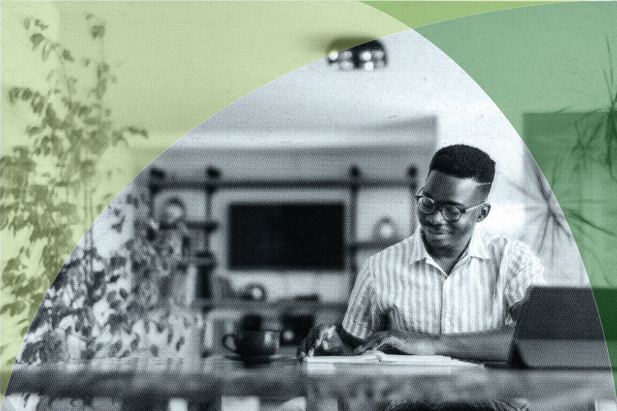 Adult learning money skills at home