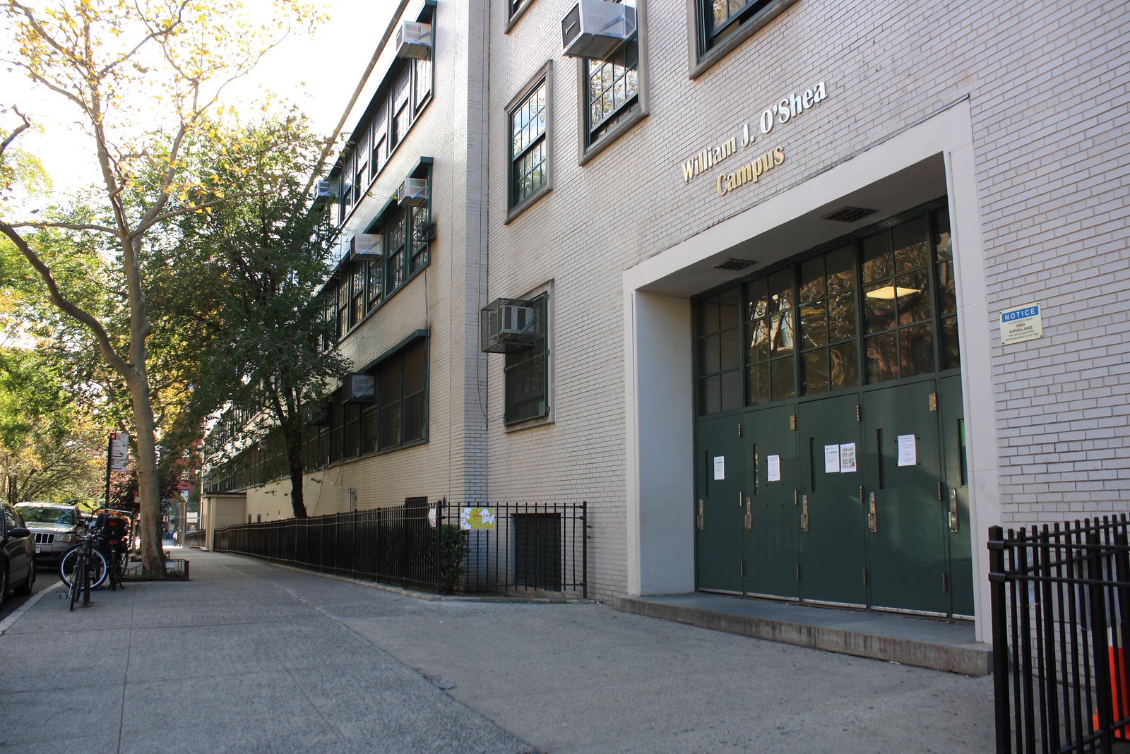 The William J. O'Shea Campus entrance on West 77th Street, home of The Anderson School