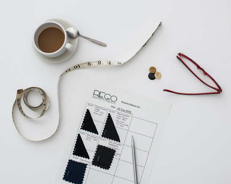 Rego Bespoke fabric selection and measurement details