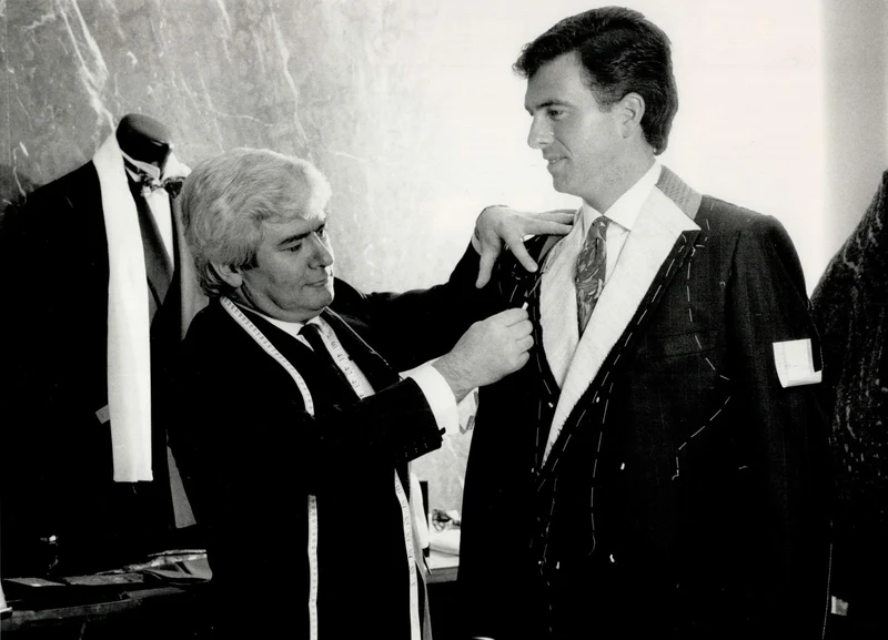 Historic custom suit fitting at Rego Bespoke in Toronto