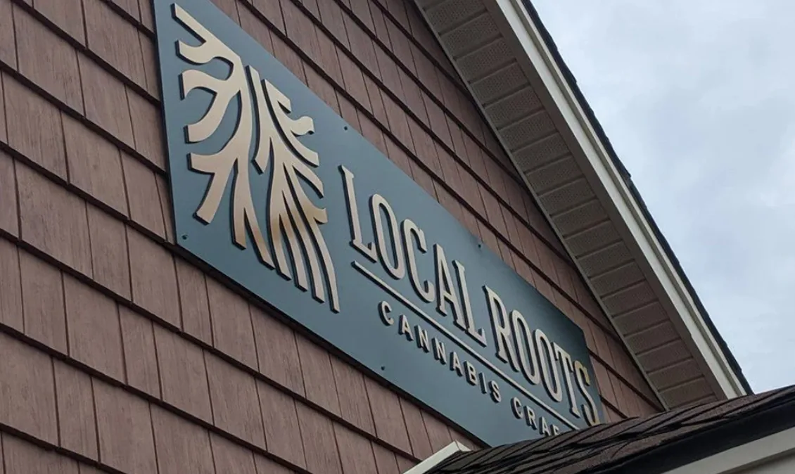 Local Roots dispensary storefront in Fitchburg, MA