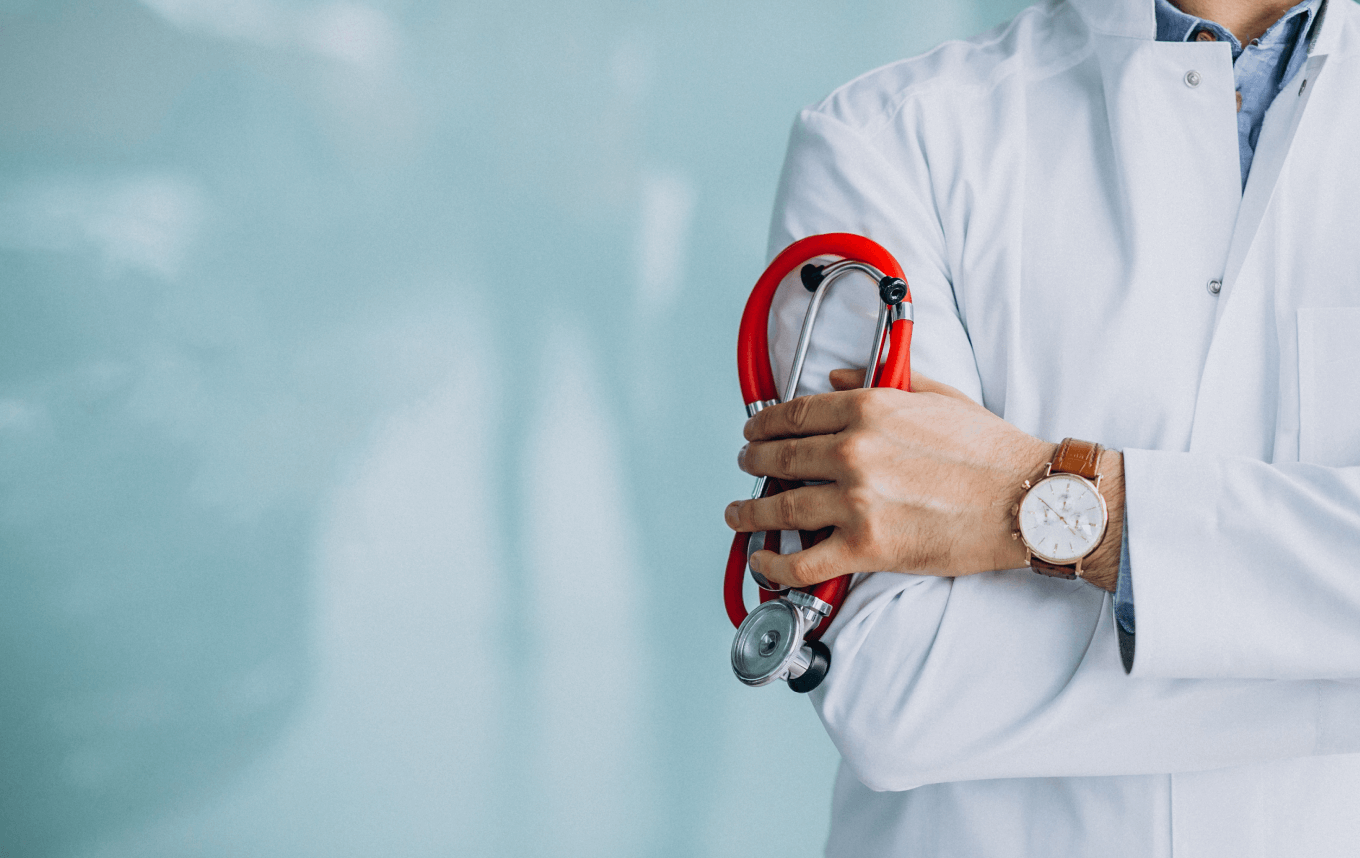Doctor reviewing a patient's cardiac clearance evaluation before surgery