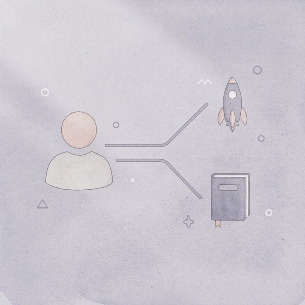 Icon showing LLC dissolution splitting into two distinct paths