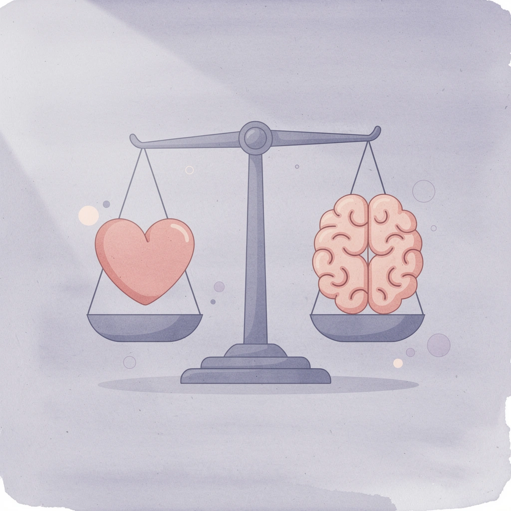 Balance scale icon representing the trade-off between hiring a lawyer versus self-filing for LLC dissolution