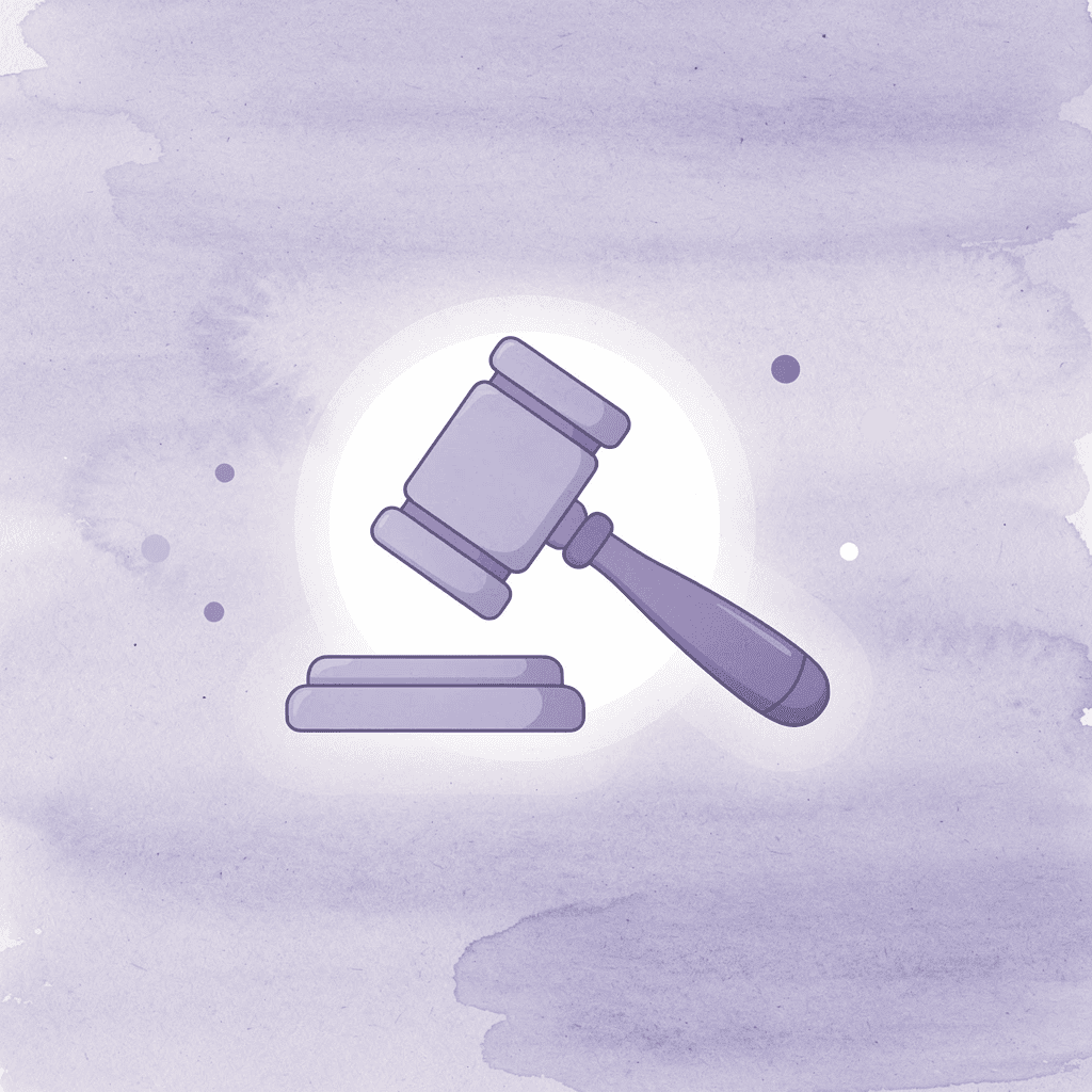 Gavel icon representing formal legal dissolution process
