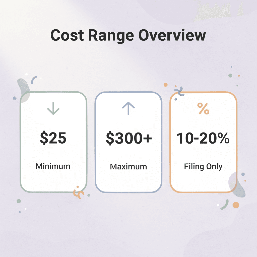 Key statistics showing LLC dissolution cost ranges