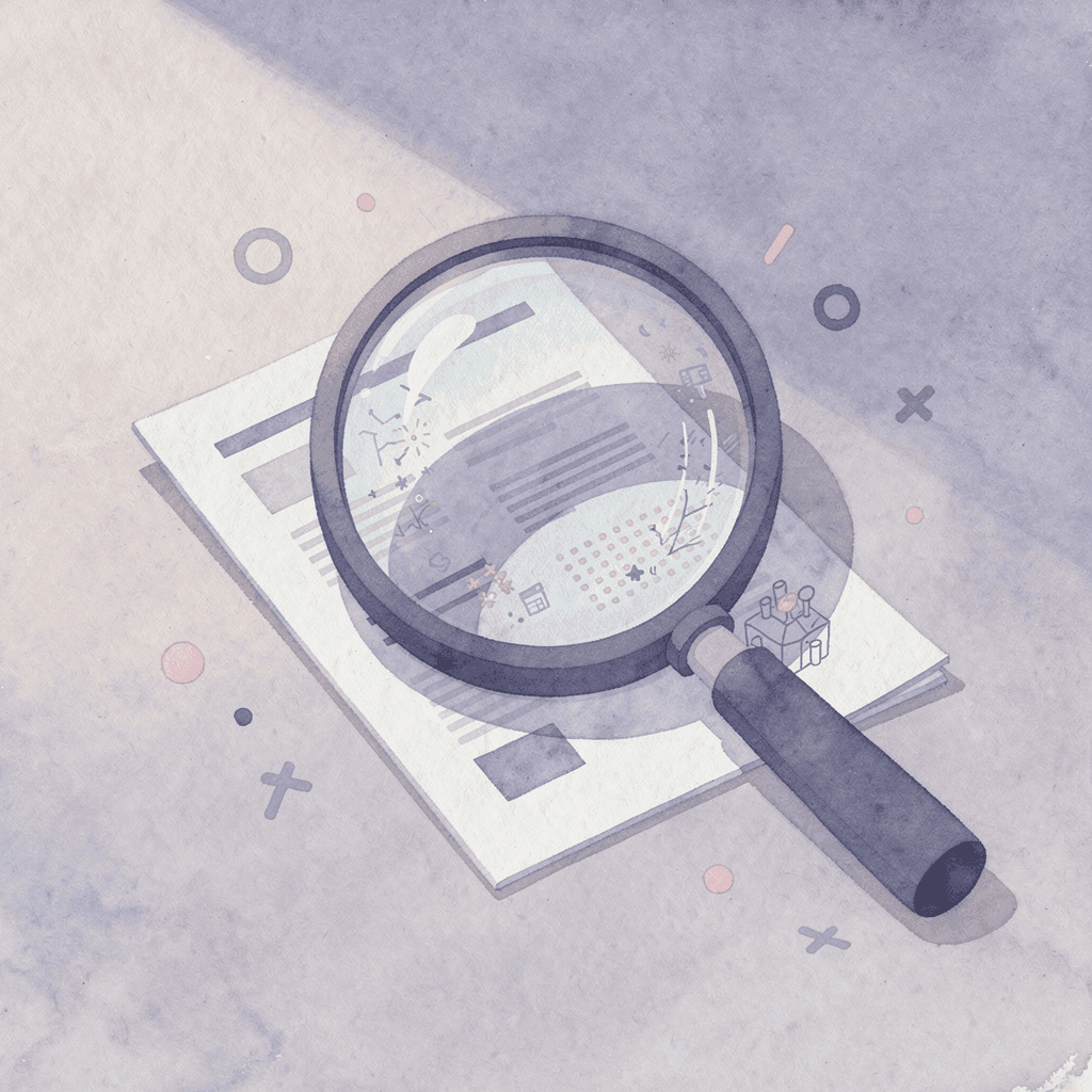 Magnifying glass examining dissolution cost details