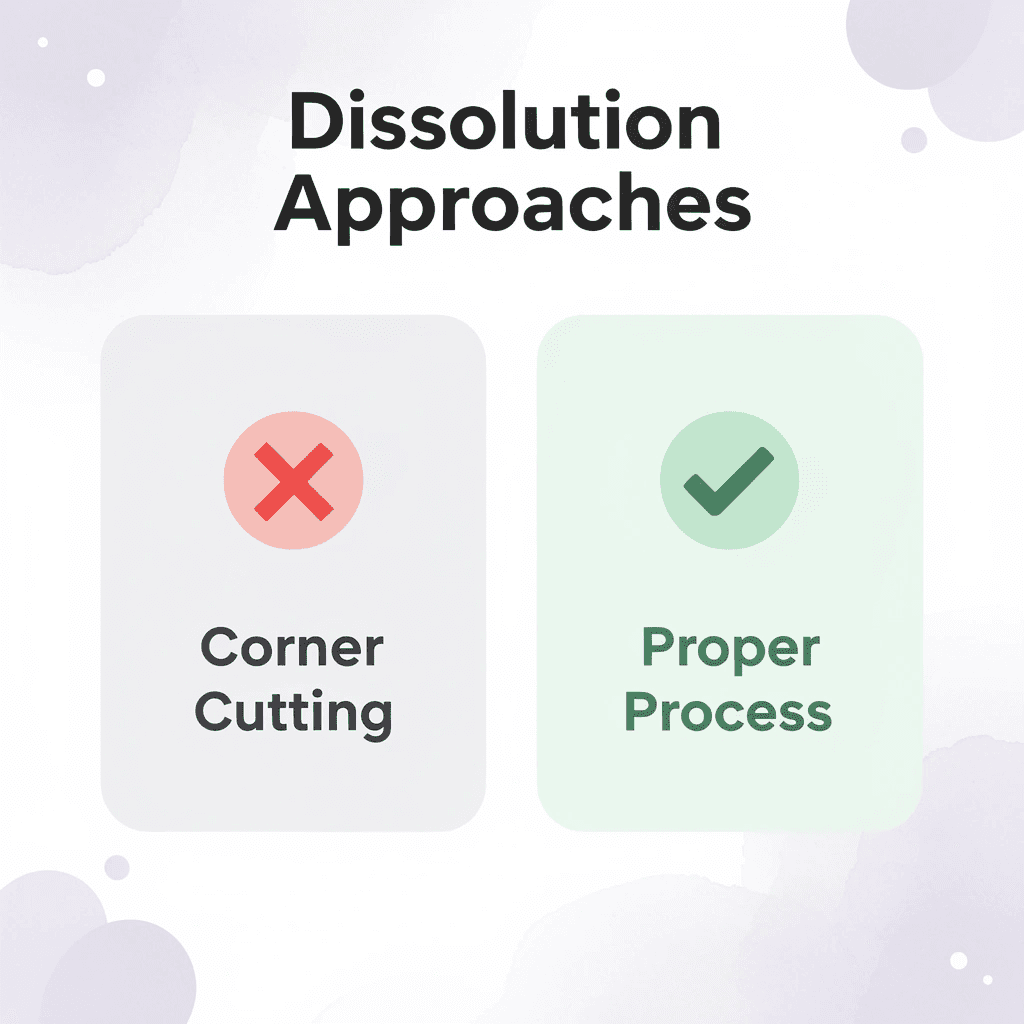 Before and after comparison of dissolution approaches