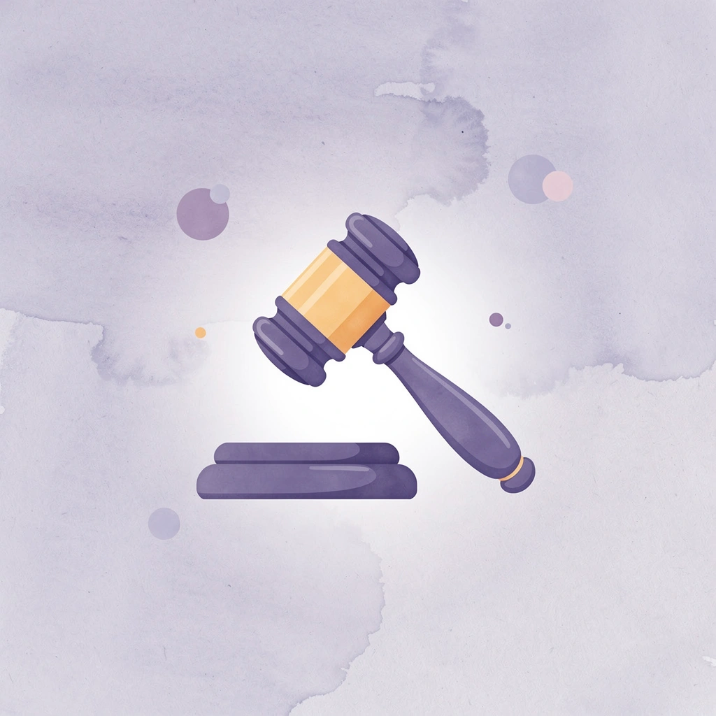 Gavel icon representing legal dissolution process