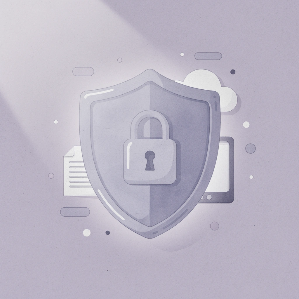 Shield protecting documents representing systematic closure protection