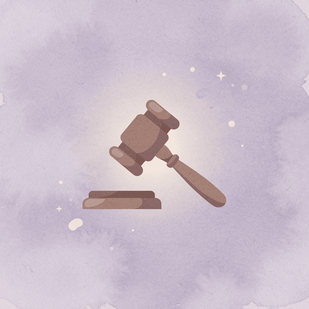 Gavel icon representing legal dissolution process