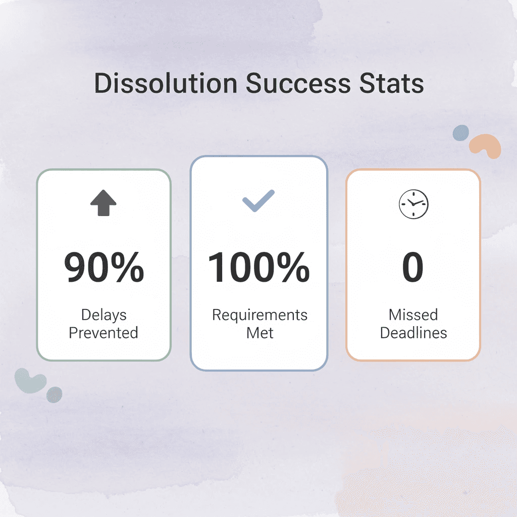Statistics showing 90% delays prevented, 100% requirements met, and 0 missed deadlines