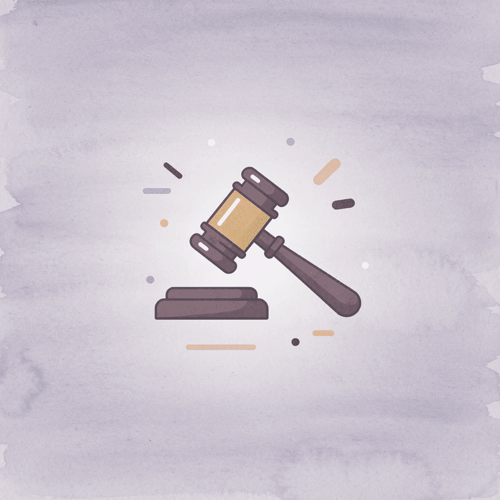 Gavel icon representing state authority in involuntary dissolution