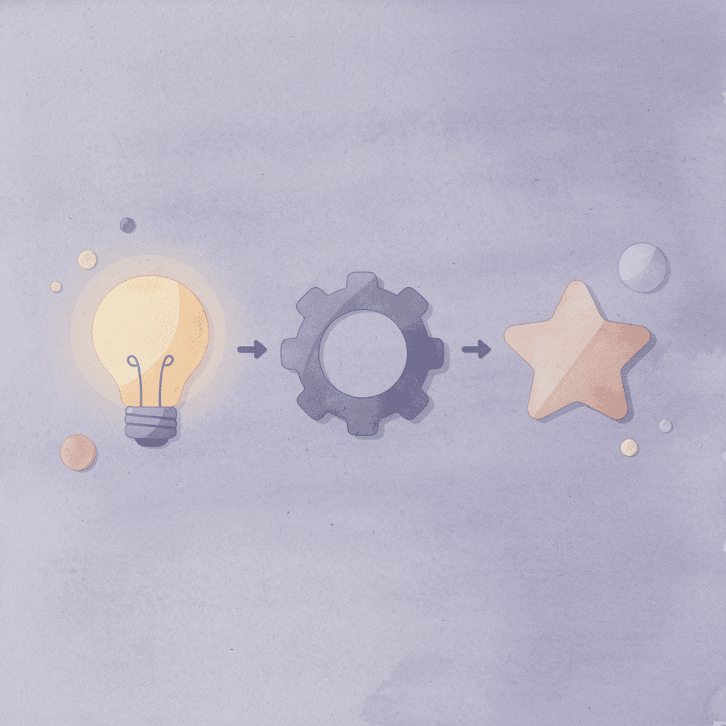 Three connected gears representing a multi-step dissolution process