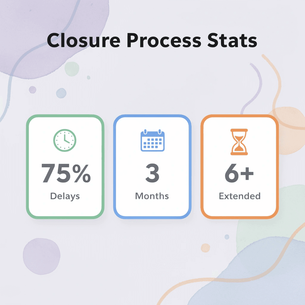 Statistics showing business closure delays and timelines - IRS Cancel EIN