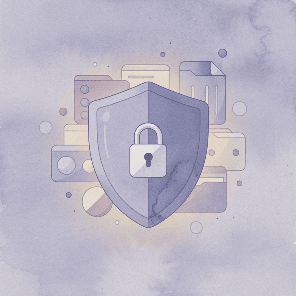 Shield protecting objects representing legal protection from business liabilities - Notice of Dissolution 