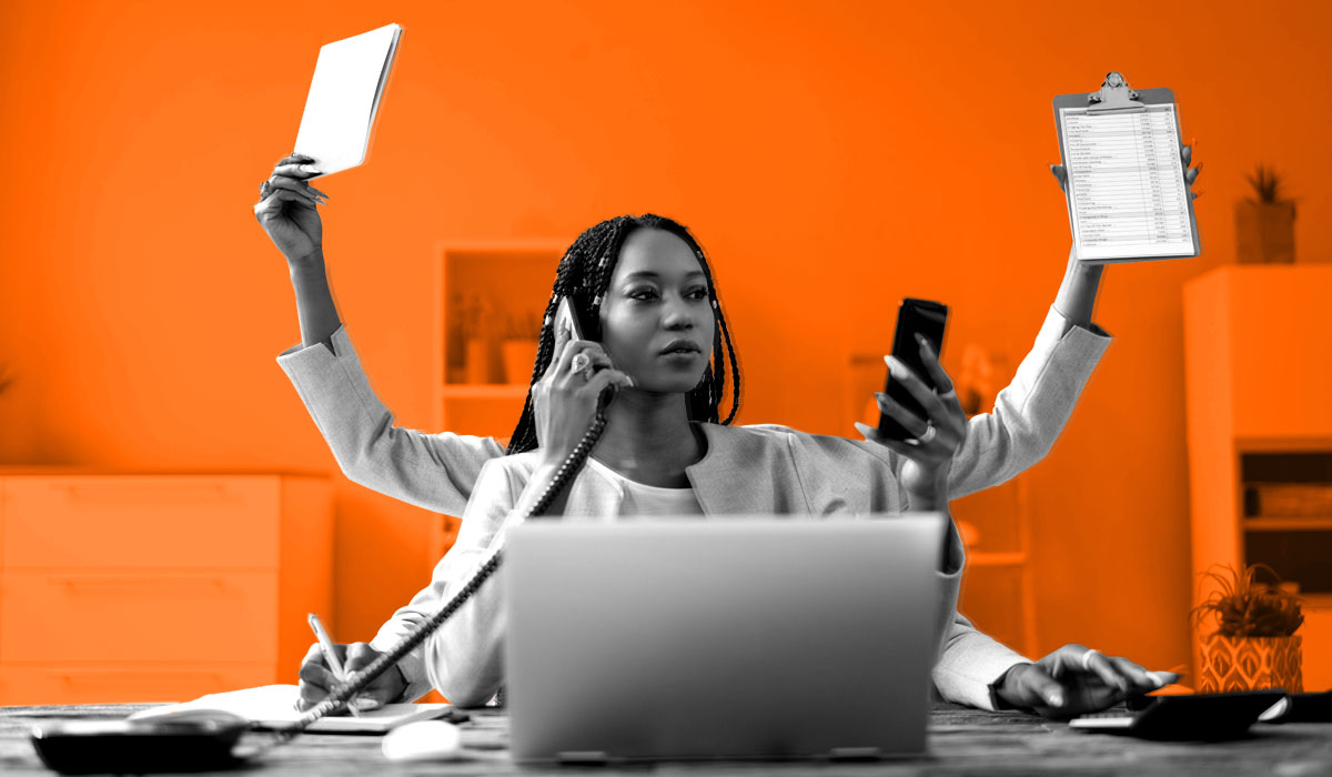 woman multitasking - How to Dissolve a Corporation in Delaware