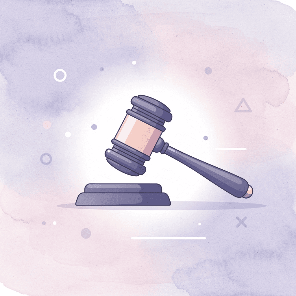 Gavel icon representing legal dissolution process - How to Dissolve a Corporation in Illinois 