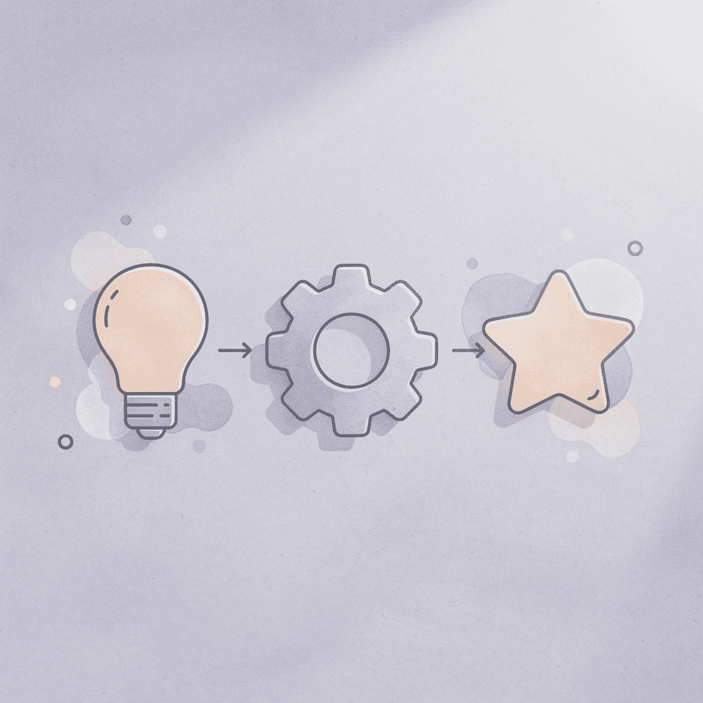 Three icons showing progression from scattered effort to organized structure to clean execution -  How to Dissolve a Corporation in New Jersey